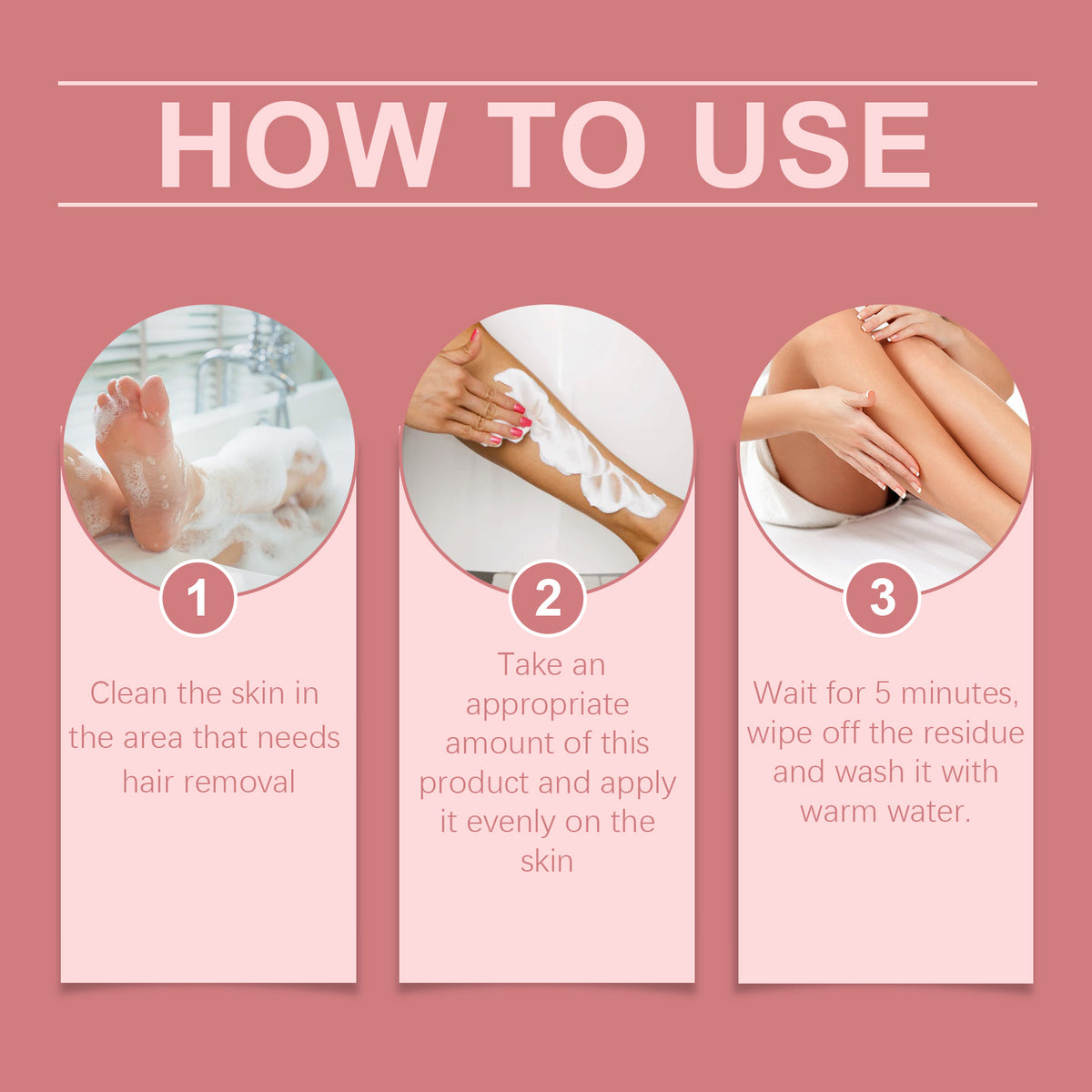OceAura Hair Removal Cream, Easy To Remove Body Hair Refreshing Clean Skin To Keep Skin Smooth Gentle Hair Removal Cream