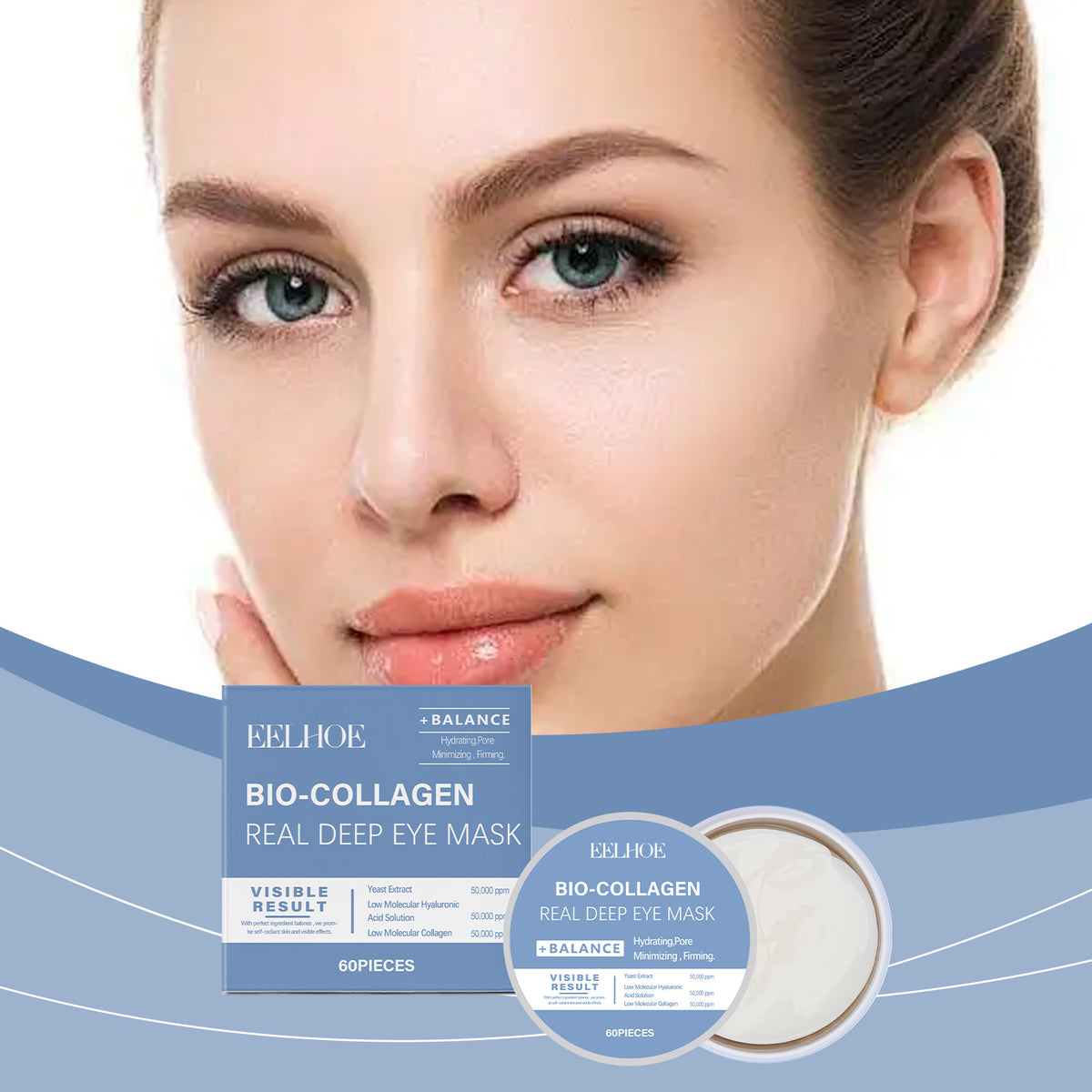 EELHOE Collagen Eye Mask, Skin Moisturizing And Hydrating Patch Skin Care Eye Mask