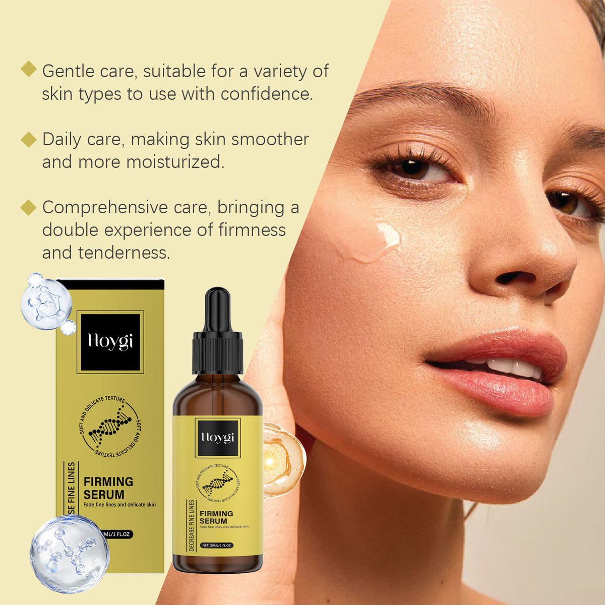 Hoygi Facial Firming Serum, Gently Nourishes And Pamper Facial Skin With Moisturizing, Delicate And Hydrating Radiance