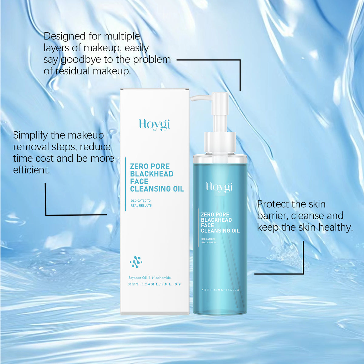 Hoygi Cleansing Oil, Deep Gentle Makeup Remover Soothes Face, Eyes And Lips With Clear And Non-Tight Makeup Remover Oil