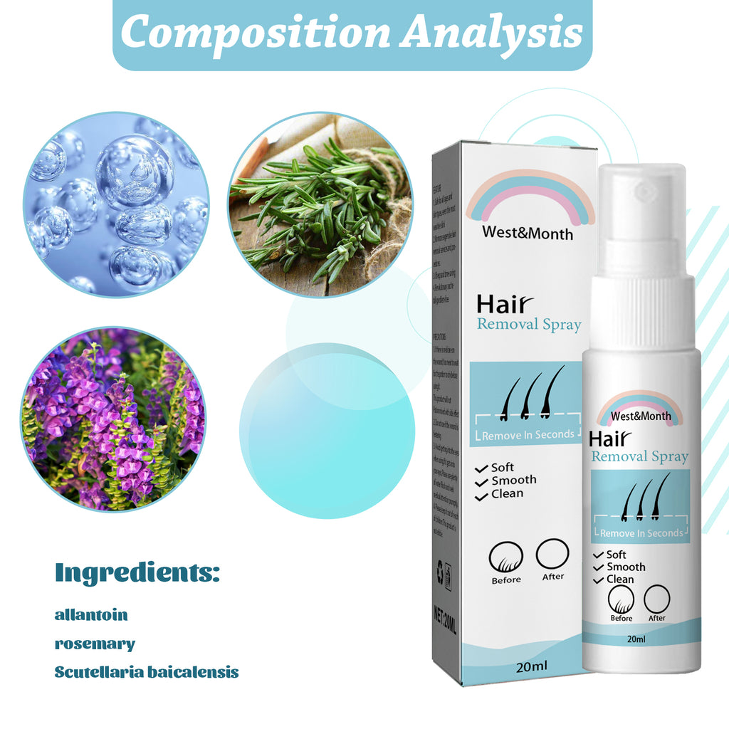 Hair Removal Spray, Under The Armpit Whole Body Private Area Gentle Non-Irritating Quick Hair Removal Spray