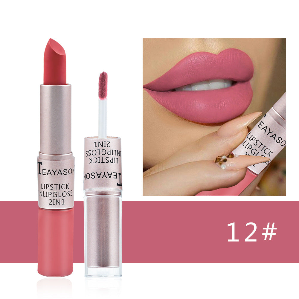 Double-Headed Non-Stick Cup Matte Matte Lip Gloss