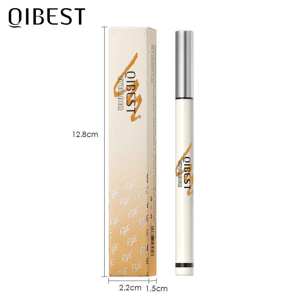 QIBEST Ultra-Fine Eyeliner Waterproof Sweat-Proof Quick-Drying No Dizzy Makeup, Smooth Beginner Student Eyeliner