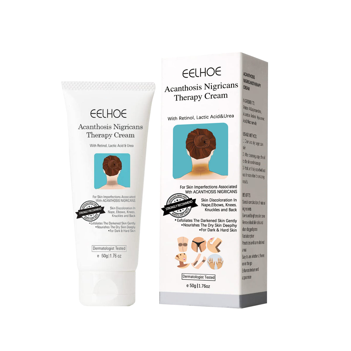 Black Acanthoderm Repair Cream Repair Underarm Arm Knee Joint Black Moisturizing Whitening Body Care Cream