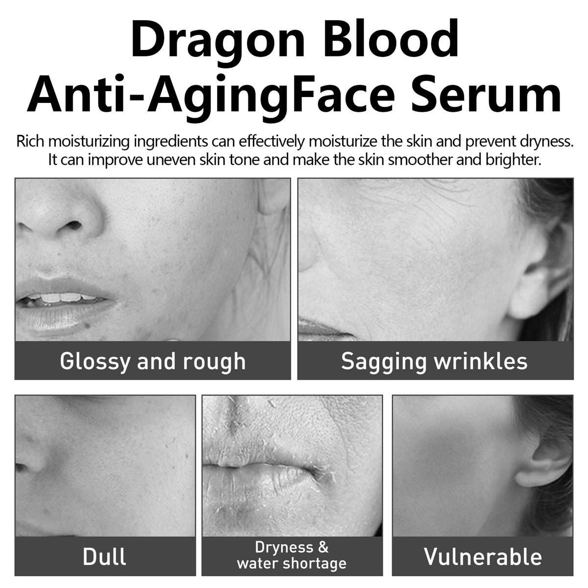 Dragon Blood Facial Treatment Essence Moisturizes And Tightens Soft, Smooth And Delicate Facial Skin
