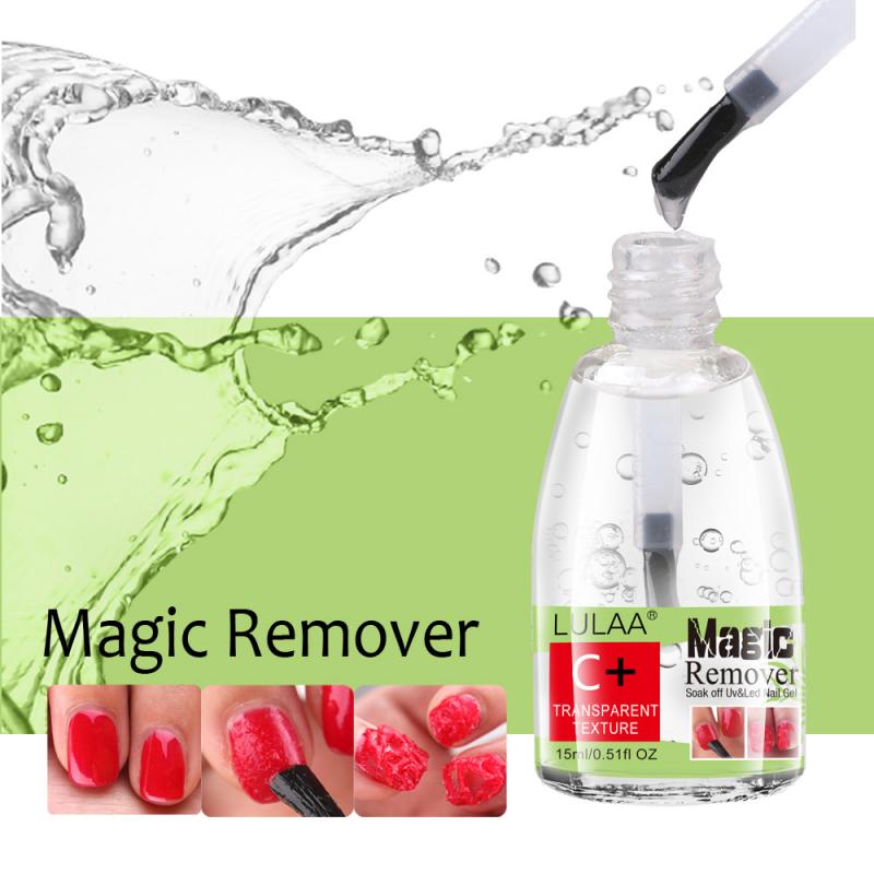 LULAA 15ml Remover Nail Gel Nail Polish Remover Liquid Nail Cleanser Nail Polish Remover Bursting Sticky Manicure Tools