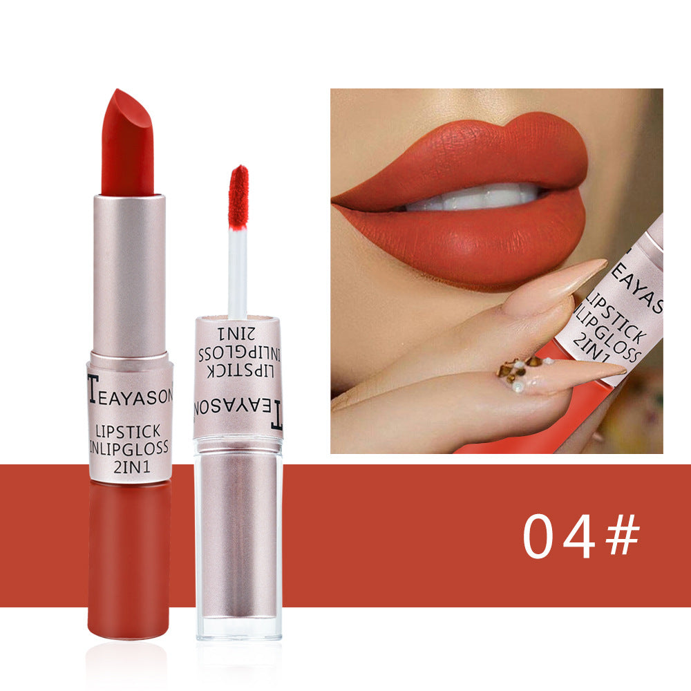 Double-Headed Non-Stick Cup Matte Matte Lip Gloss