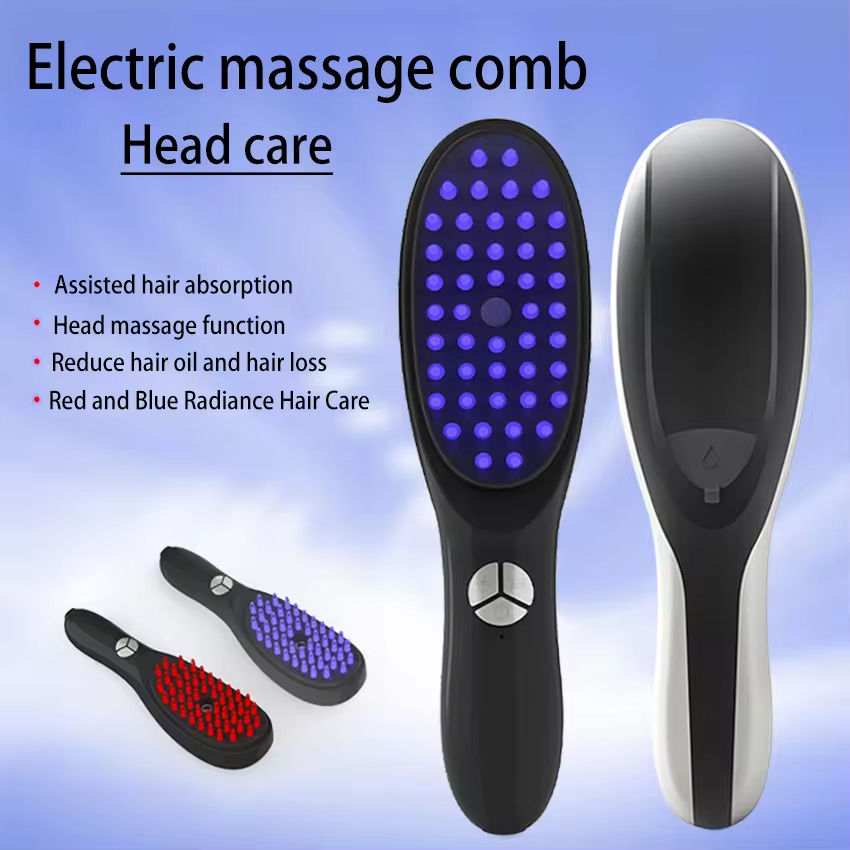 Electric hair generator nano atomization scalp hair care massage comb red blue light