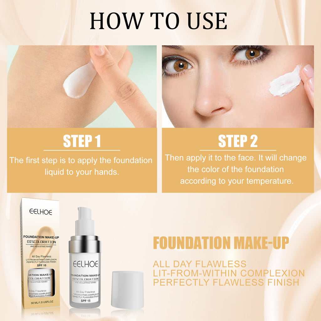 Concealer Color Change Liquid Foundation Concealer Long-Lasting.