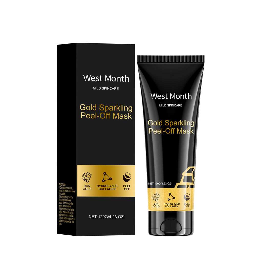 West Month Gold Peel Mask, 24k Gold Collagen Peel Mask Firming Moisturizing And Cleansing MaskWest Month Gold Peel Mask, 24k Gold Collagen Peel Mask Firming Moisturizing And Cleansing Mask