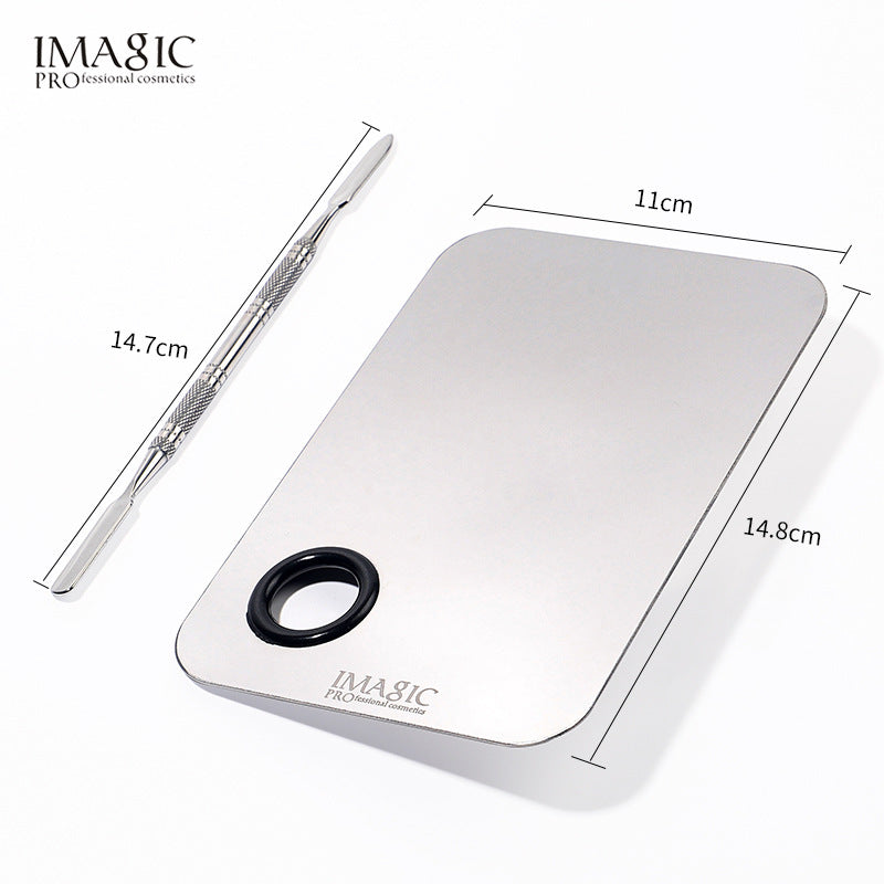 IMAGIC Stainless Steel Color Palette Color Stick Makeup Artist Special Color Steel Plate Beauty Tool