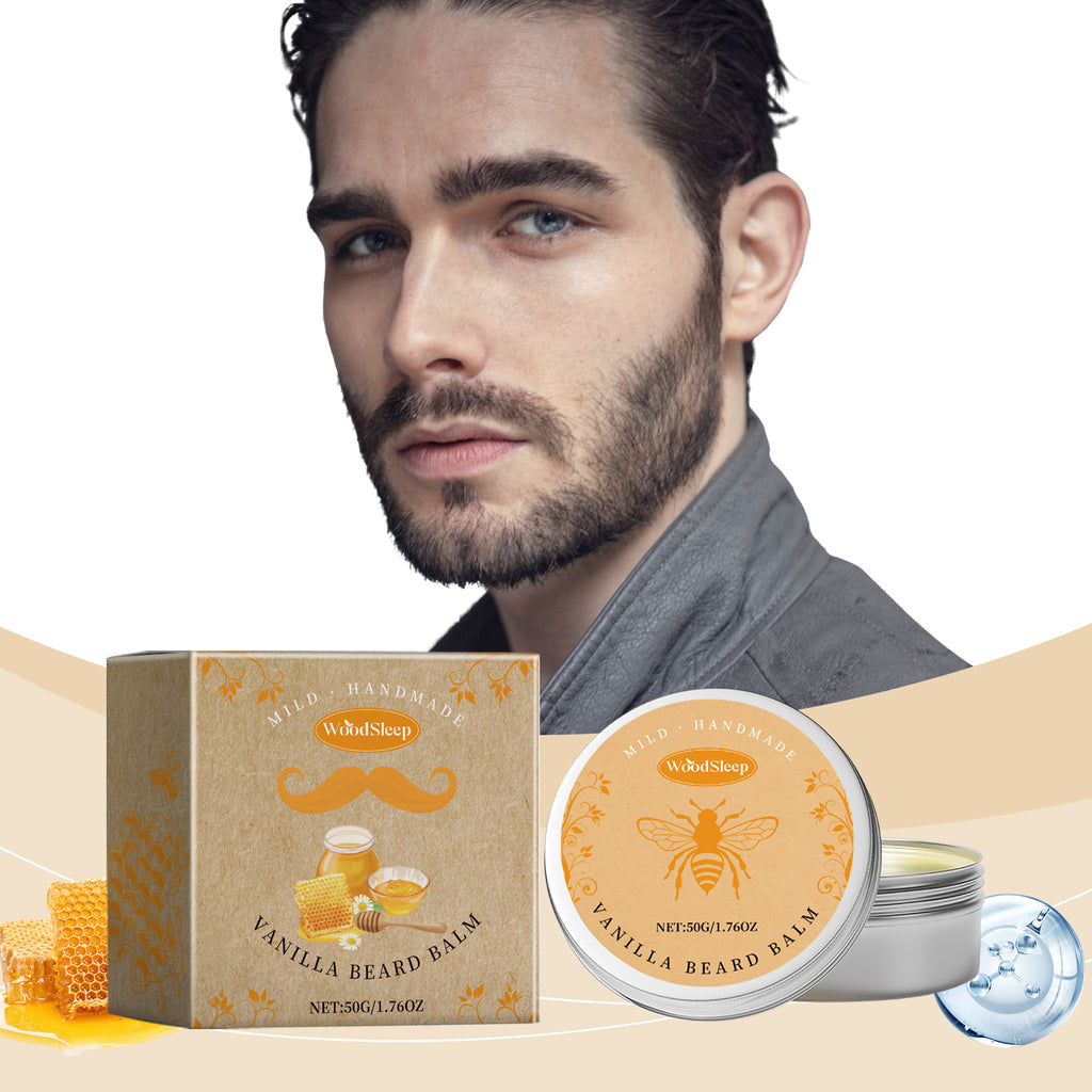WoodSleep Men's Beard Balm Gentle Nourishing Beard Fragrance Soft, Bright And Three-Dimensional Shape