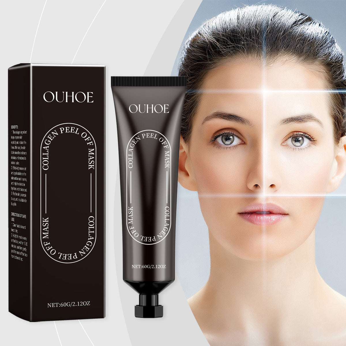 Ouhoe - Collagen Peel & Tear Mask Gentle Pore-Cleansing Facial Oil Control Hydrating Mask