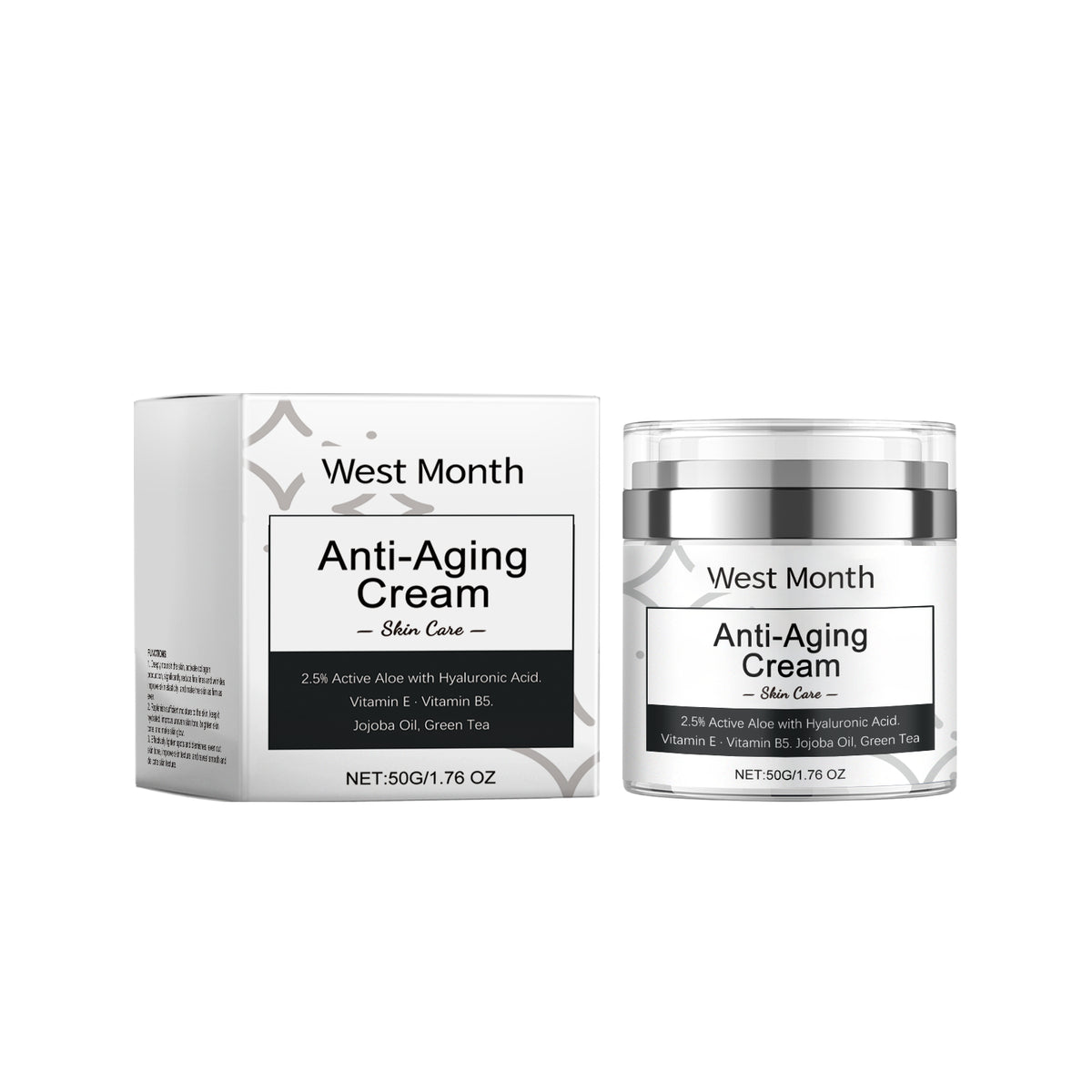 West&Month Moisturizing Face Cream Gently Moisturizes Facial Skin, Keeps Skin Elastic, Lightens Wrinkles, Moisturizes And Hydrates