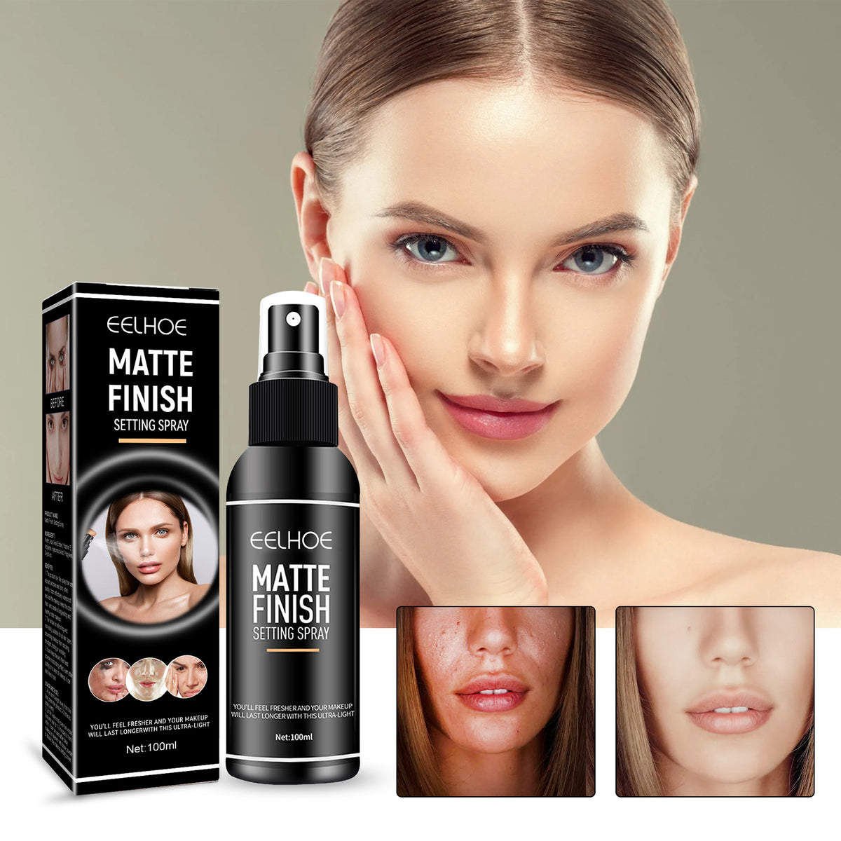 EELHOE Matte Setting Spray, Oil Control Long-lasting Makeup Waterproof Setting Spray