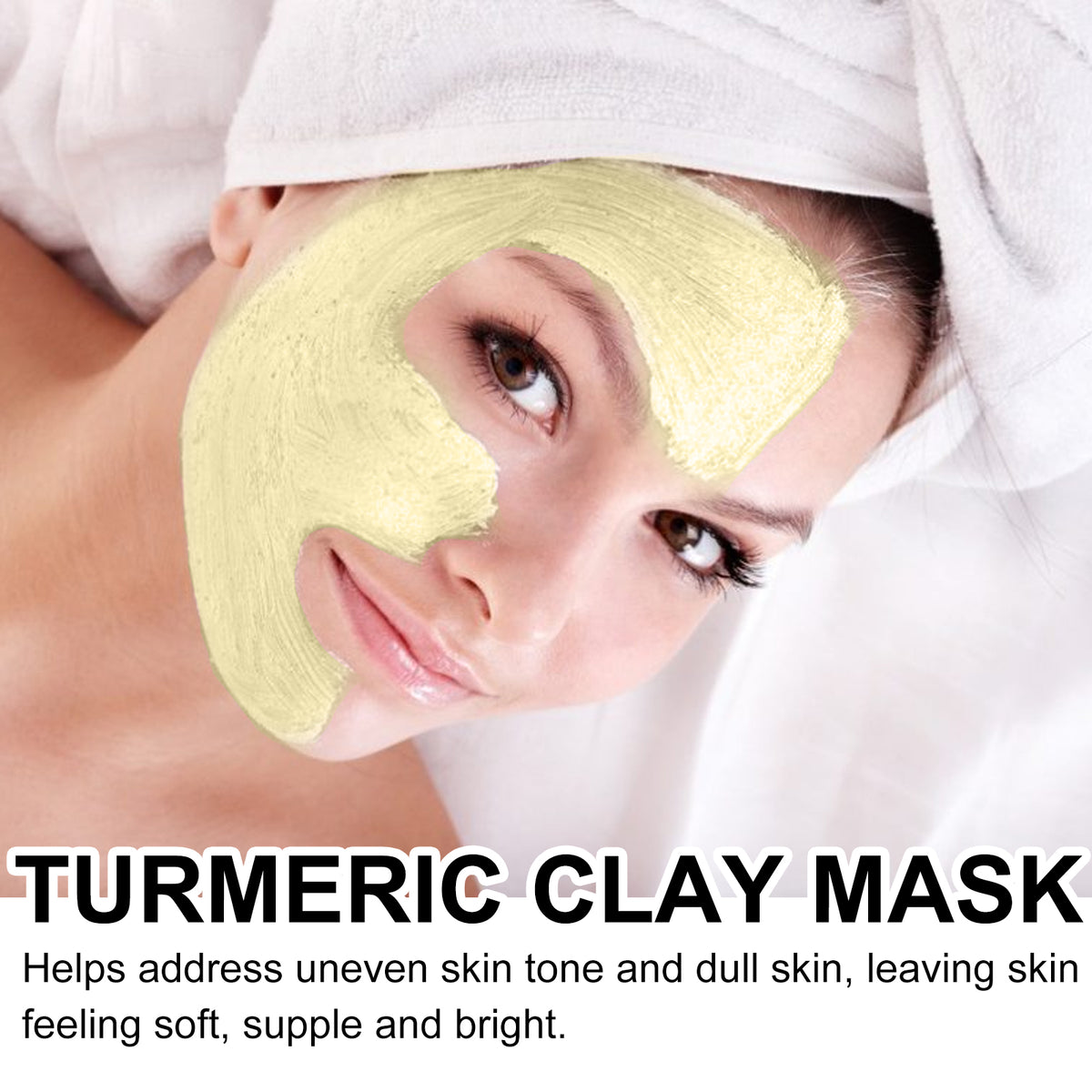 EELHOE Turmeric Clay Mask, Facial Acne-Clearing Q10 Deeply Cleanses, Hydrates, Brightens And Shrinks Pores