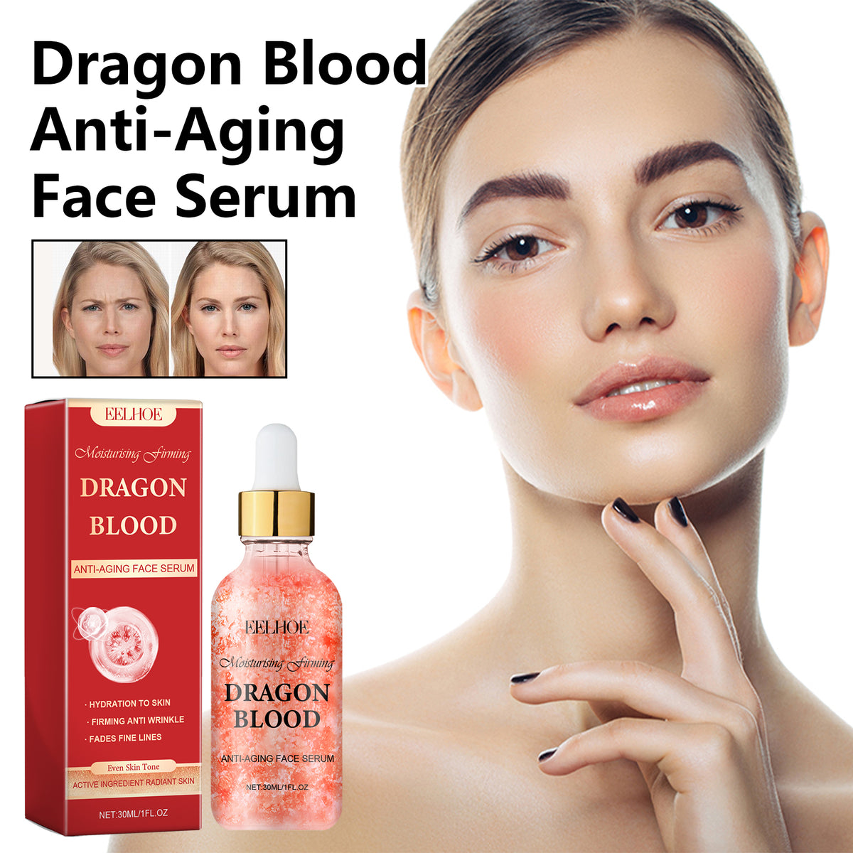Dragon Blood Facial Treatment Essence Moisturizes And Tightens Soft, Smooth And Delicate Facial Skin