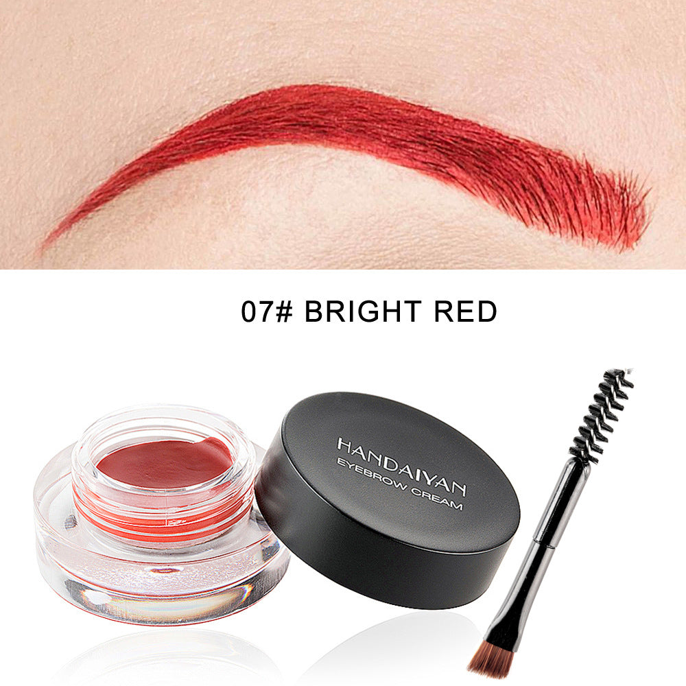 HANDAIYAN 12 Colors Waterproof Eyebrow Dyeing Cream Multifunctional Eyeliner Does Not Fade