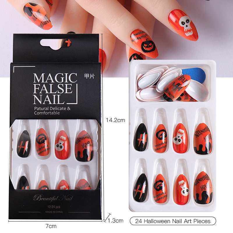 Halloween False Eyelashes Europe And America Multi-Layer Thick Messy Mink Hair Nail And Eyelash Set