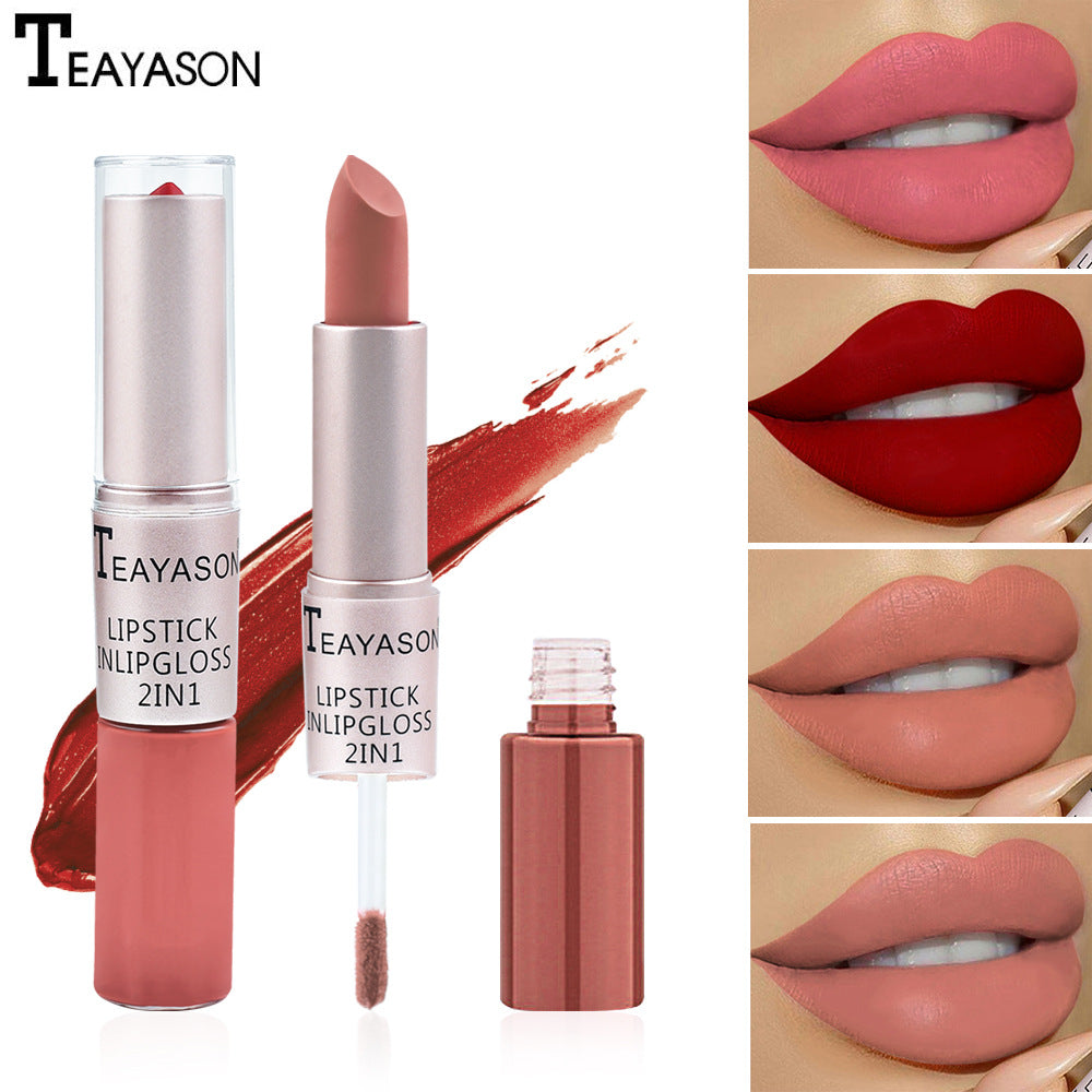 Double-Headed Non-Stick Cup Matte Matte Lip Gloss