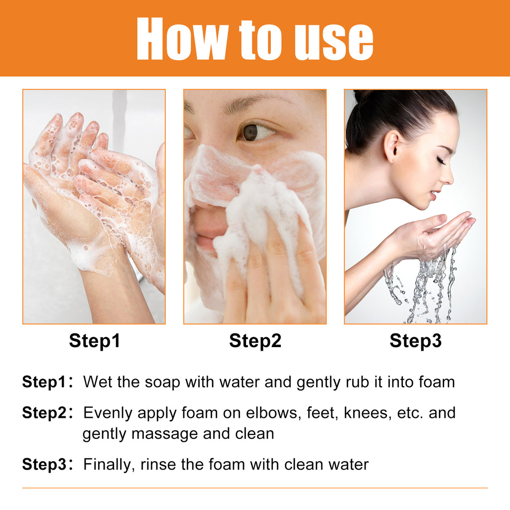 Vitamin C Whitening Soap For Blemish Reduction Deep Clean Moisturizing And BrighTening Skin Beauty Soap