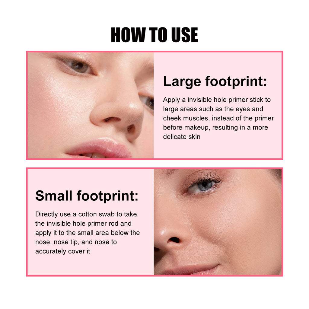 Pore Invisible Stick, Brightening Skin Tone Concealer Invisible Pore Smoothing Pre-Makeup Stick