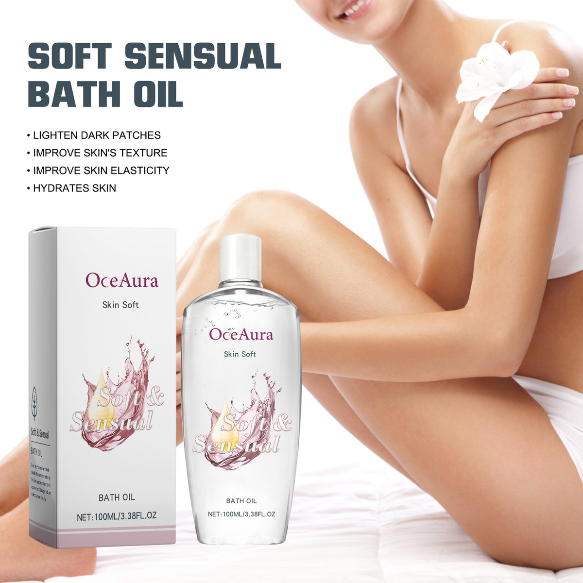 Soft Sensual Bath Oil, Moisturizing Skin Moisturizing Brightening Skin Deep Treatment Oil