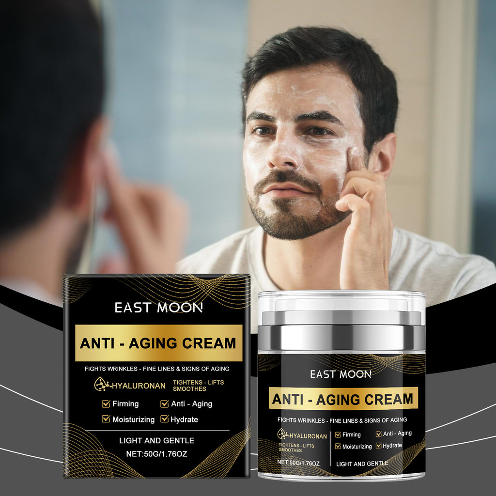 East Moon Men's Anti-Aging Moisturizing Cream Deeply Moisturizes, Gently Nourishes, Firms And Softens Skin