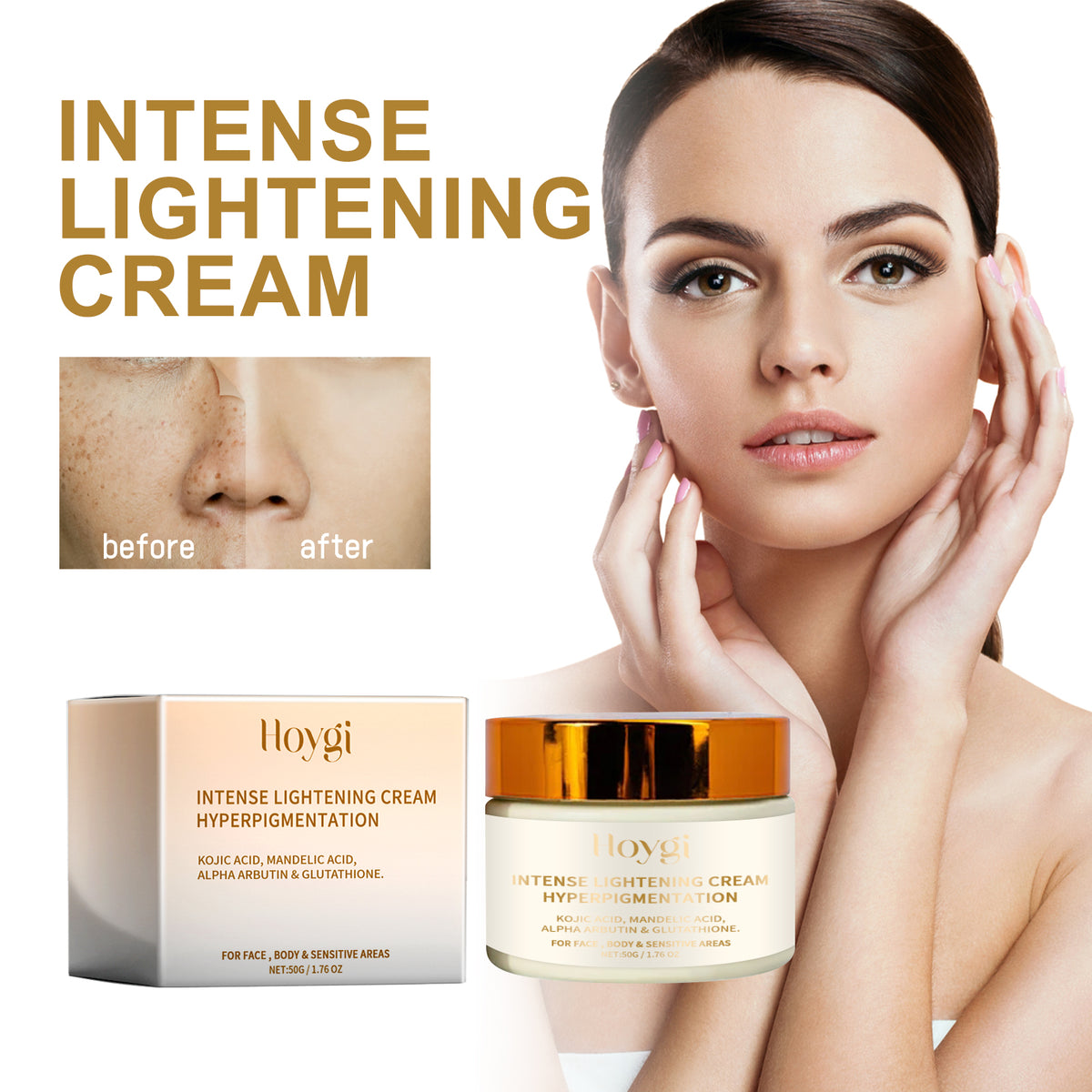 Intense Lightening Cream, Ultra Hydrating Firming Radiance Skin Moisturizing Cream
