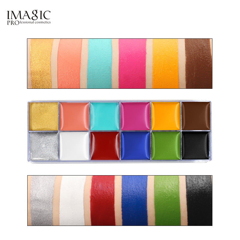 IMAGIC 12 Color Oil Paint Professional Body Painting World Cup Halloween Drama Performance Face Oil Paint