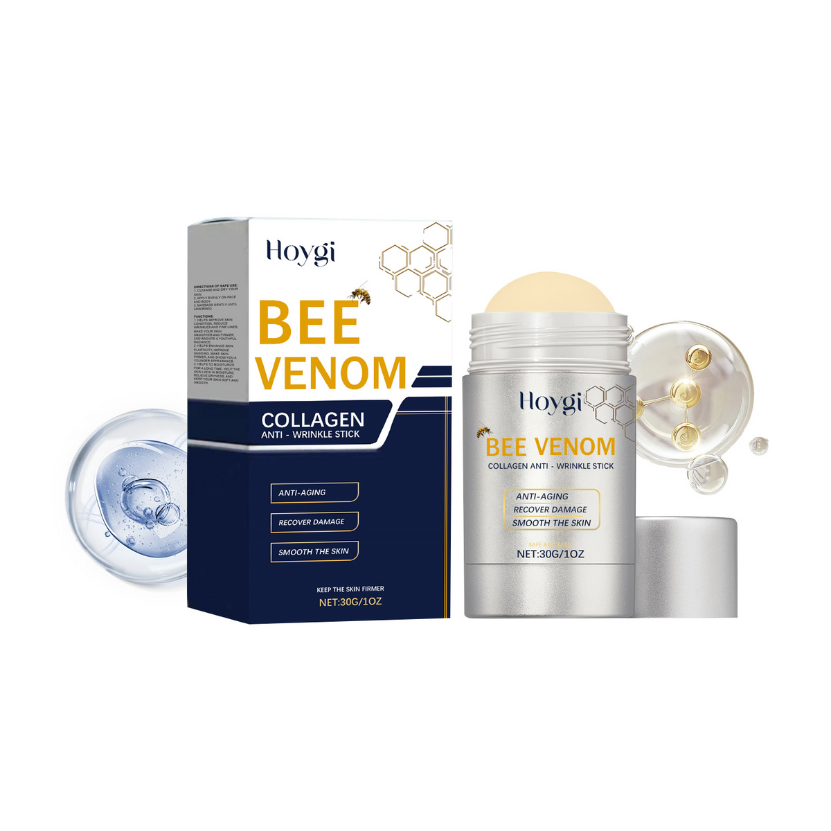 Hoygi Bee Venom Facial Moisturizer, Gently Hydrates And Moisturizes Dry Skin With A Delicate Elastic Moisturizing Moisturizer