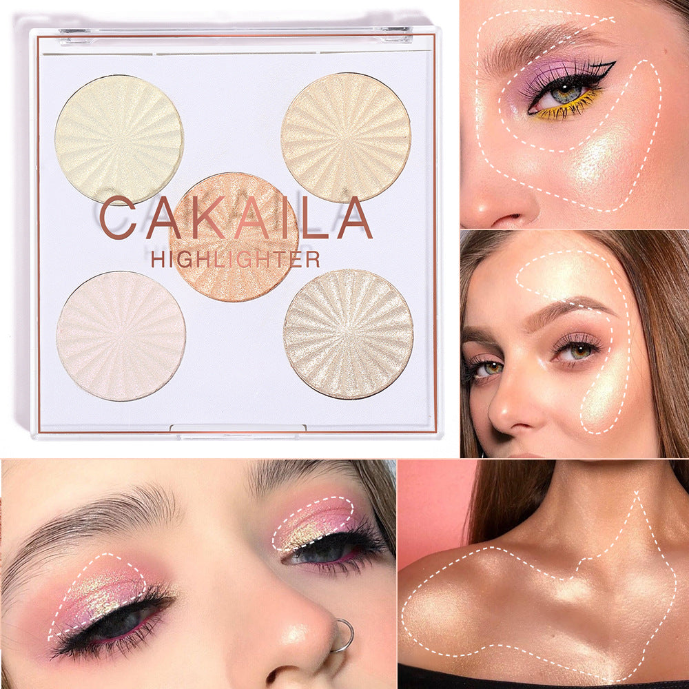 CAKAILA 5 color baking powder highlighting powder enhances silhouette contour