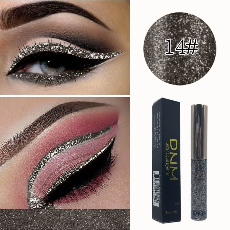 16 Colours Shiny Pearlescent Metallic Eyeliner Eyeshadow Pen Glitter Matte Liquid Eyeliner Waterproof Lasting Maquiagem TSLM1