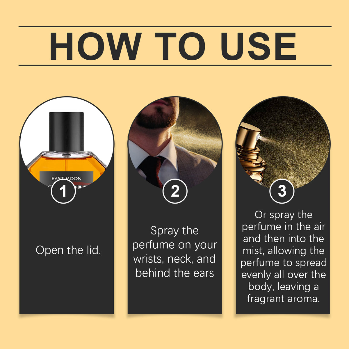 Men's Perfume, Long Lasting Light Fragrance Wood Fragrance Fresh Natural Release Men's Charm Perfume