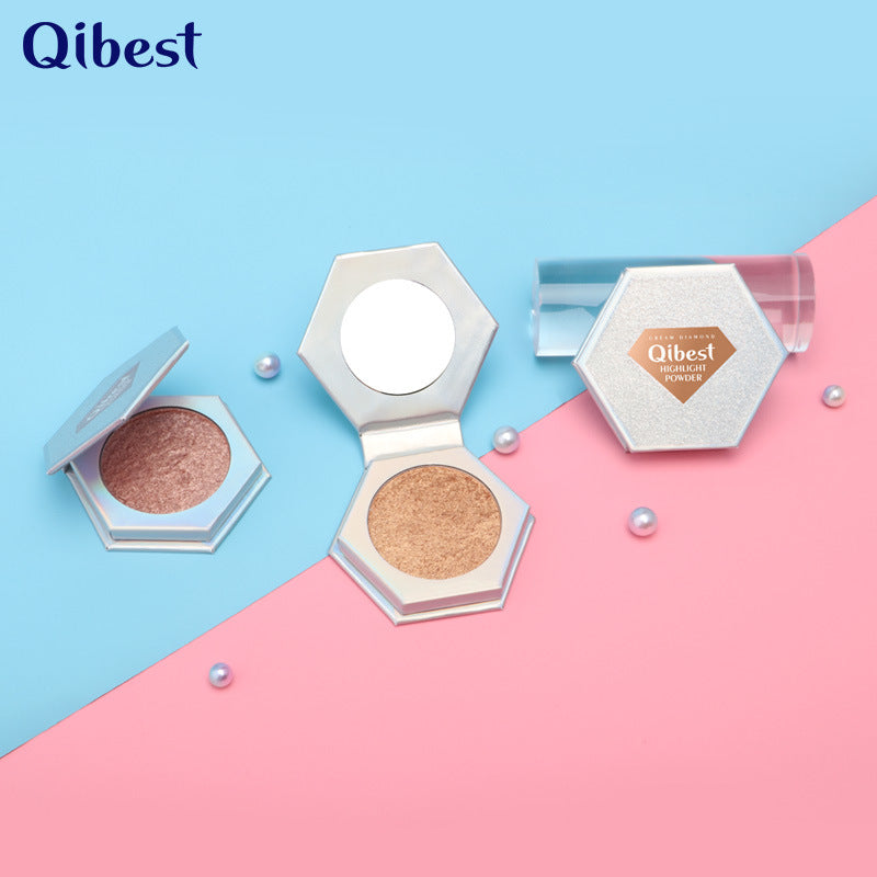 QIBEST Highlighting Powder High Gloss Diamond Sparkling Mashed Potatoes Brightening And Repairing Highlighting Powder