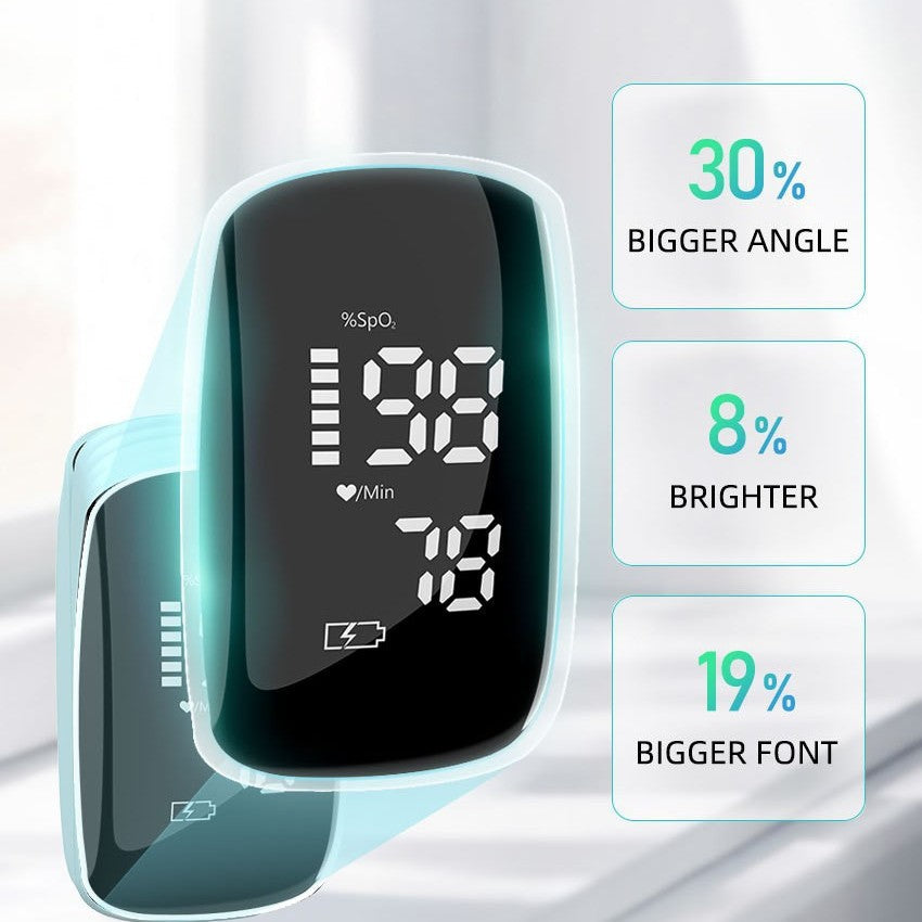 Finger Pulse Oximeter Heart Rate Monitor Blood Oxygen Saturation Medical Grade Accurate Charging Export