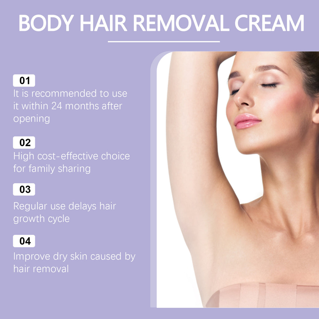 Jaysuing The Body Hair Removal Cream, Gently Removes Hair, Cleanses And Soothes The Skin, Making It Moist, Smooth And Convenient For Hair Removal Care