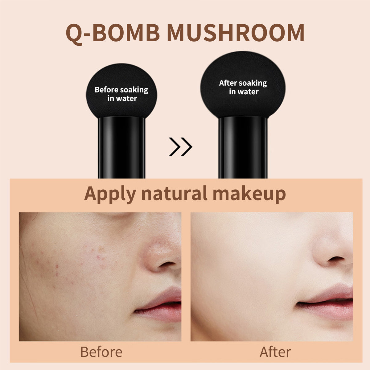 Mushroom Head Air Cushion, Concealer Natural Moisturizing, Brightening And Long-lasting Foundation