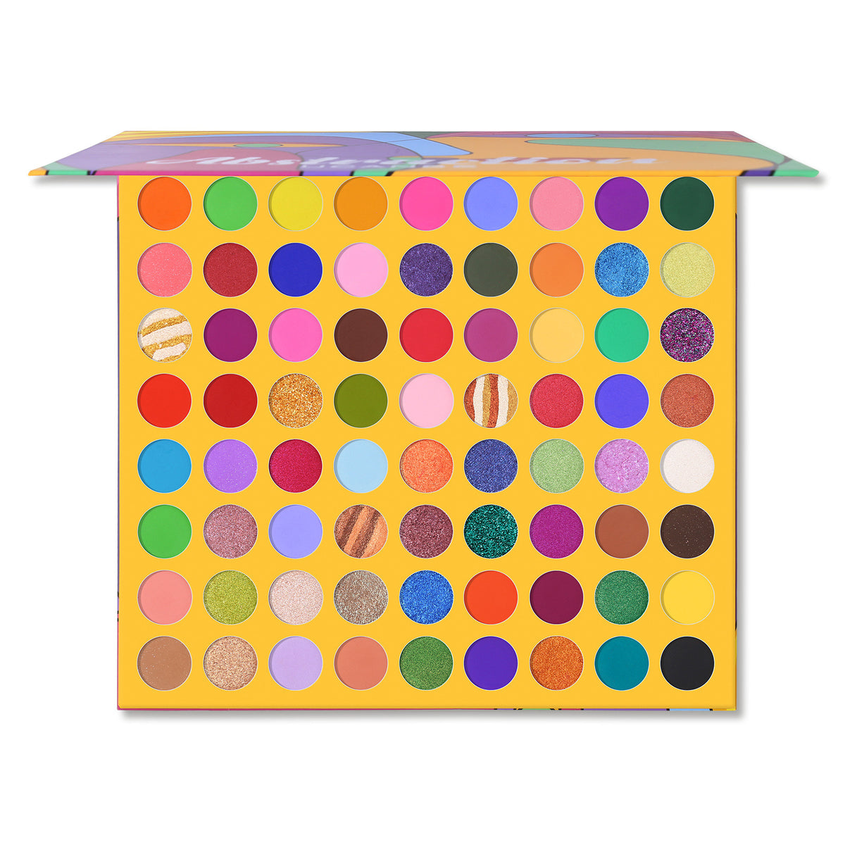 UCANBE 72 colors abstract eye shadow palette candy colored pearlescent matte cos makeup easy to color eye shadow