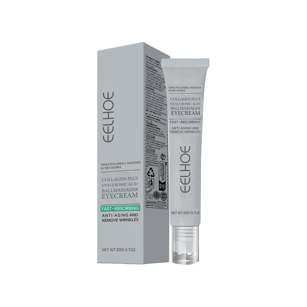 Collagen Hyaluronic Acid Massager Eye Cream For Fine Lines And Delicate Skin Care Eye Cream