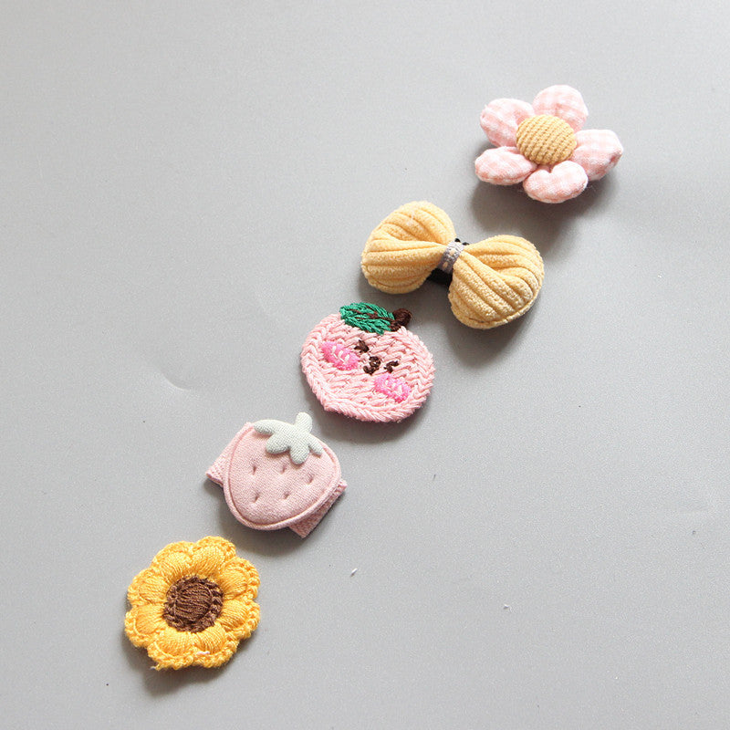 Children's Girls Hair Clip Headwear Crown Korean Little Princess Hair Ornaments Baby Hair Clip Set