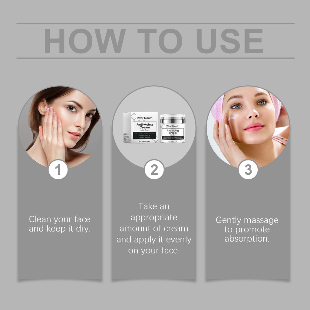 West&Month Moisturizing Face Cream Gently Moisturizes Facial Skin, Keeps Skin Elastic, Lightens Wrinkles, Moisturizes And Hydrates
