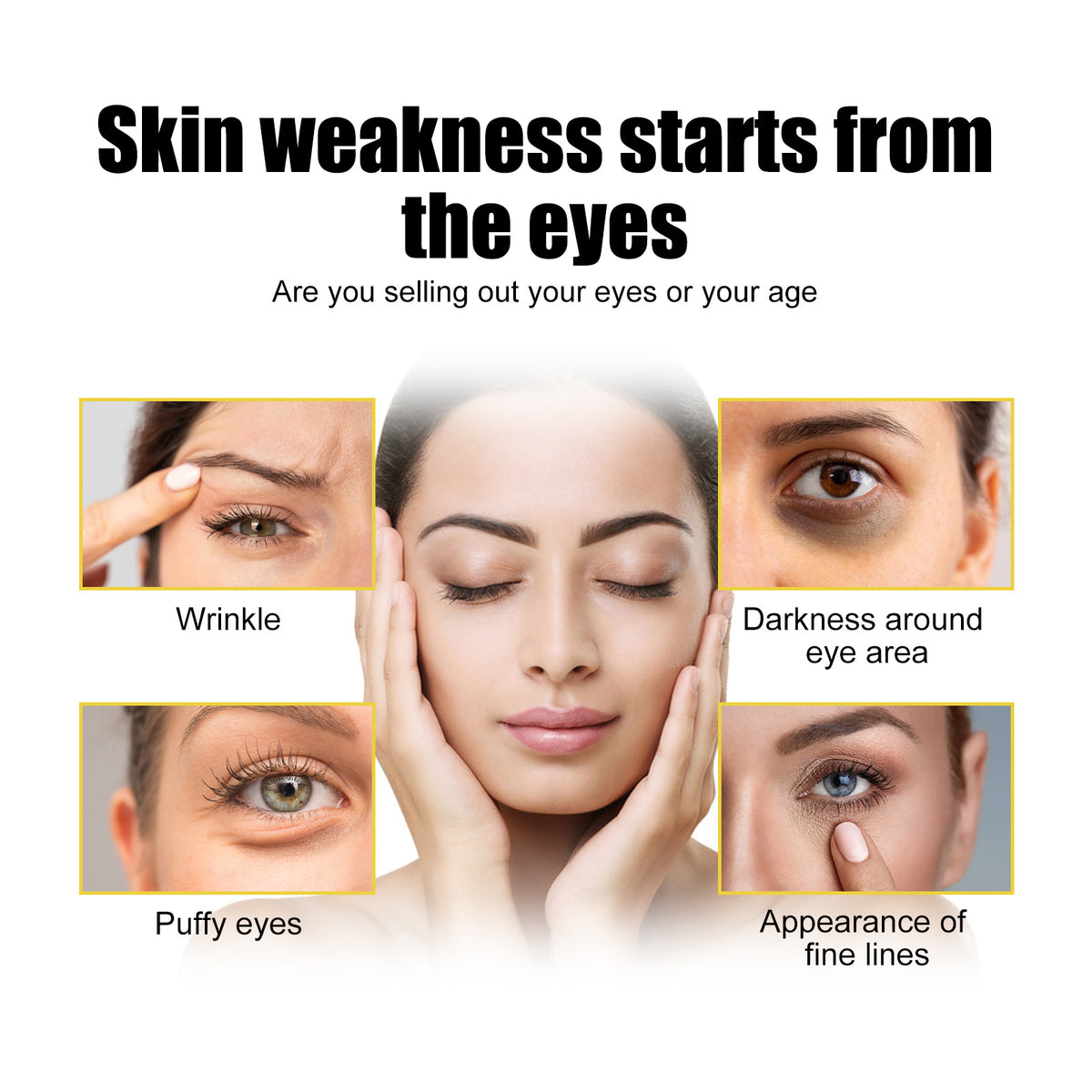 EELHOE Collagen Gold Eye Mask Firming Eye Pattern Patch Overnight Dark Circles Under Eye Elastic Repair