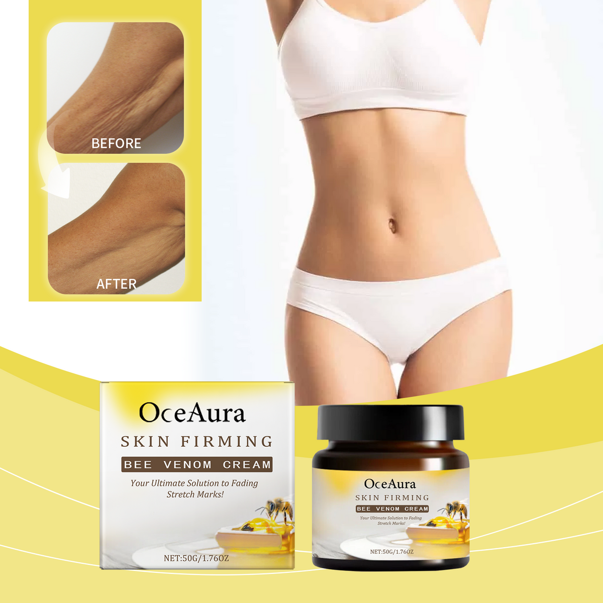 Oceaura Firming Moisturizer, Hydrates And Moisturizes Tender And Smooth Body Skin, Firming And Refreshing Body Cream