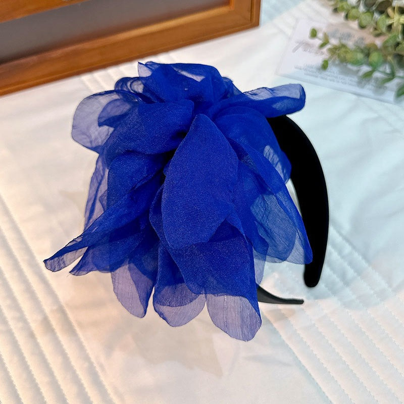 Handmade European and American headbands with versatile fabric flower hair accessories