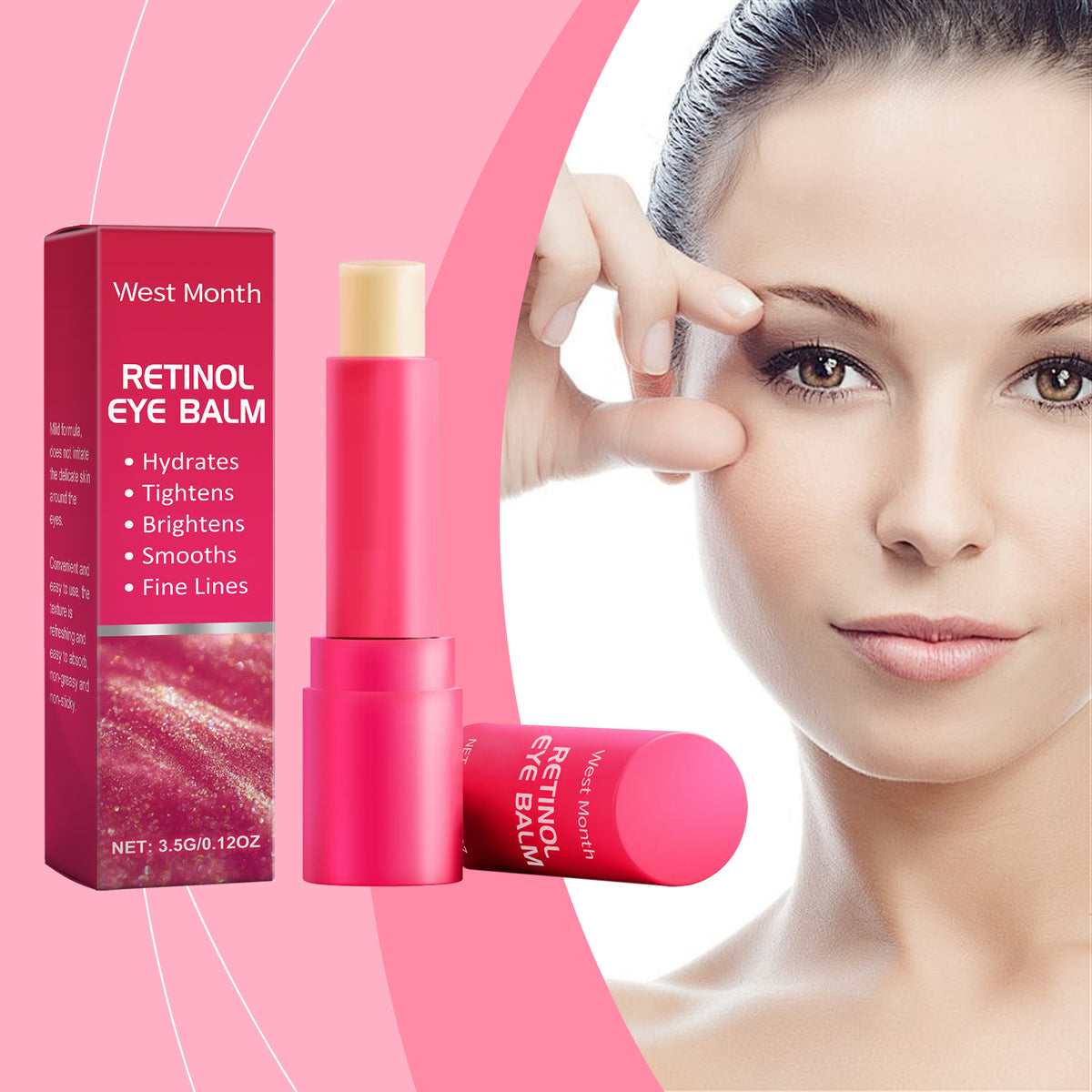 West&Month Moisturizing Eye Cream Stick, Moisturizing And Firming Eye Cream