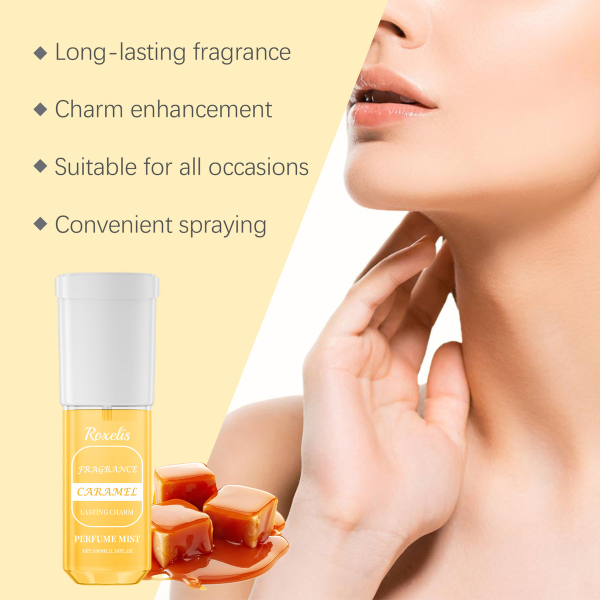 Caramel Perfume Spray Fresh Natural Fragrance Charm Lasting Fragrance Niche Fragrance Dating Atmosphere Perfume