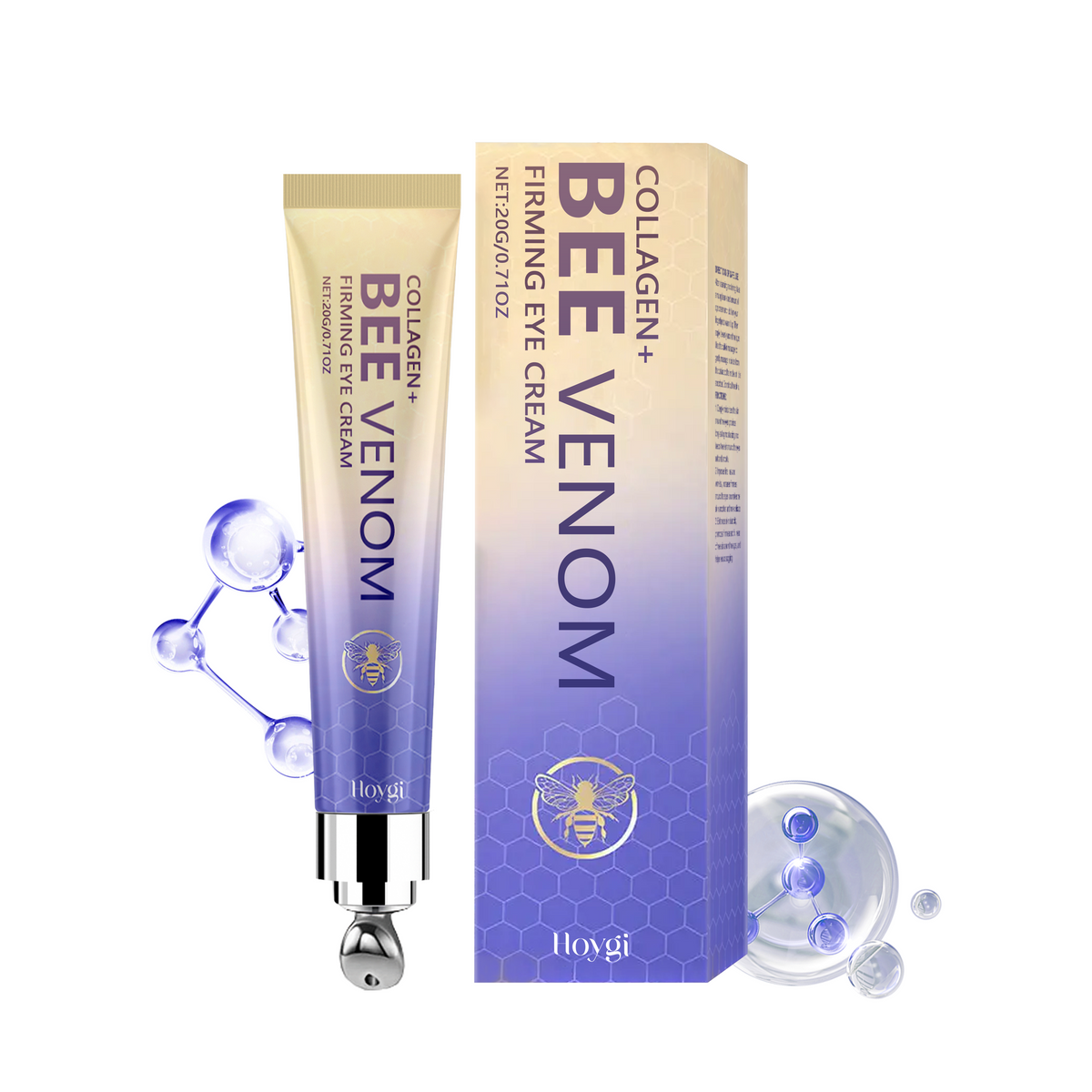 Hoygi Bee Venom Eye Cream Eye Cream, Moisturizes Skin Daily Care Radiant Skin Care Smear Eye Cream