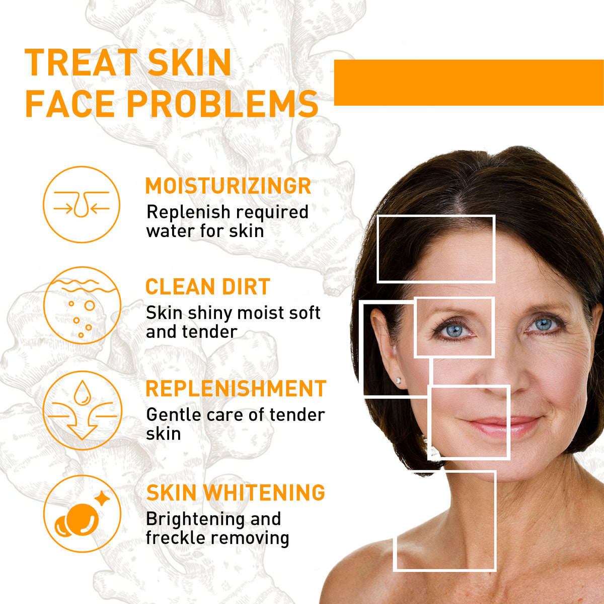 OUHOE Turmeric Face Cream, Reduces Fine Lines And Spots Moisturizes Anti Wrinkles Face Cream