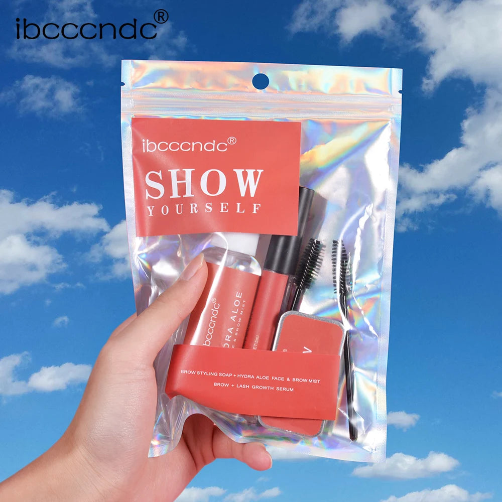 Brow Lamination Styling Soap Kit Eyebrows Lifting Soap with Aole Mist Sprayer Brows Growth Serum Long Lasting Makeup Kit